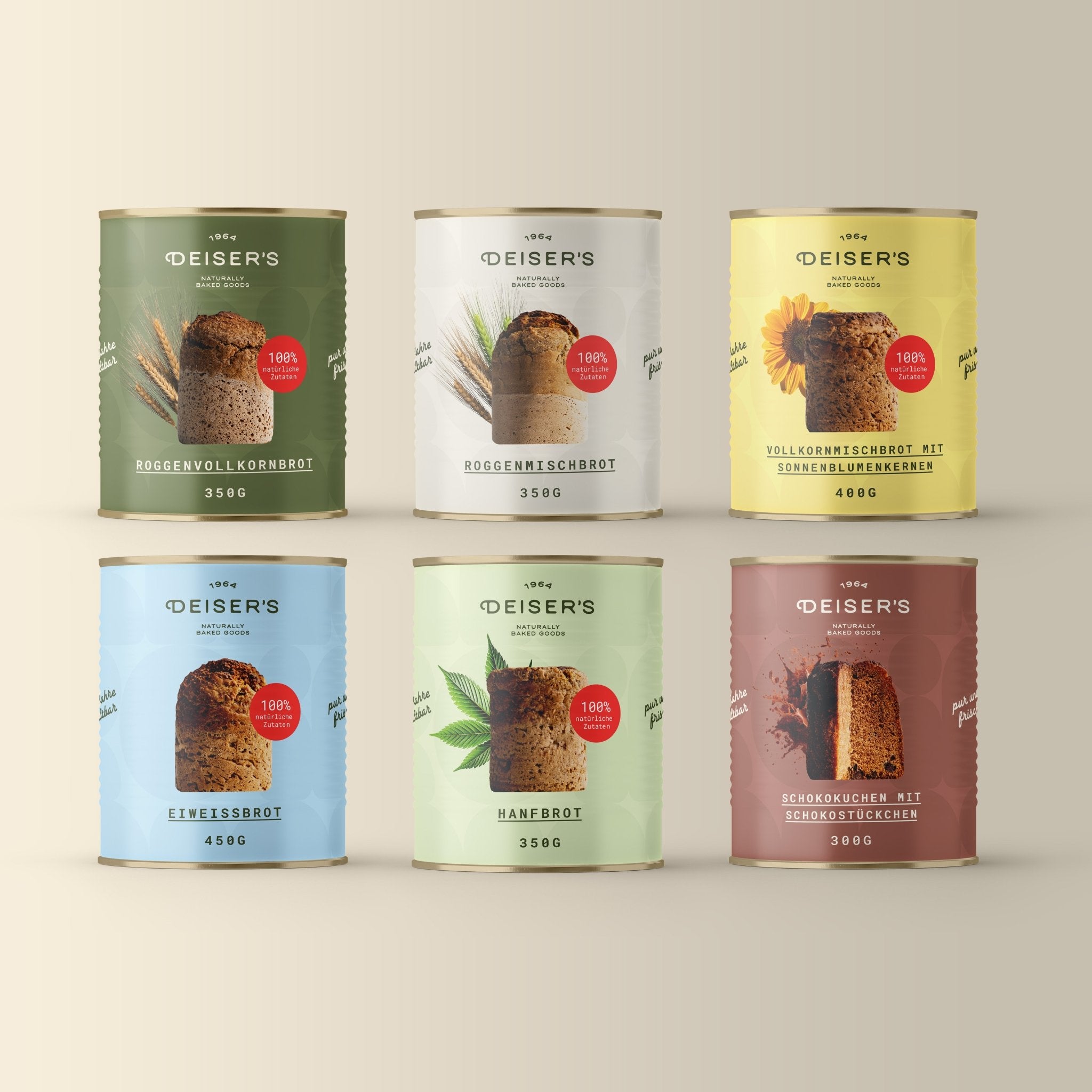 Deiser's Original - Taste Box "Brot & Kuchen" (6 Dosen) () von Bäckerei Deiser – haltbares Dosenbrot