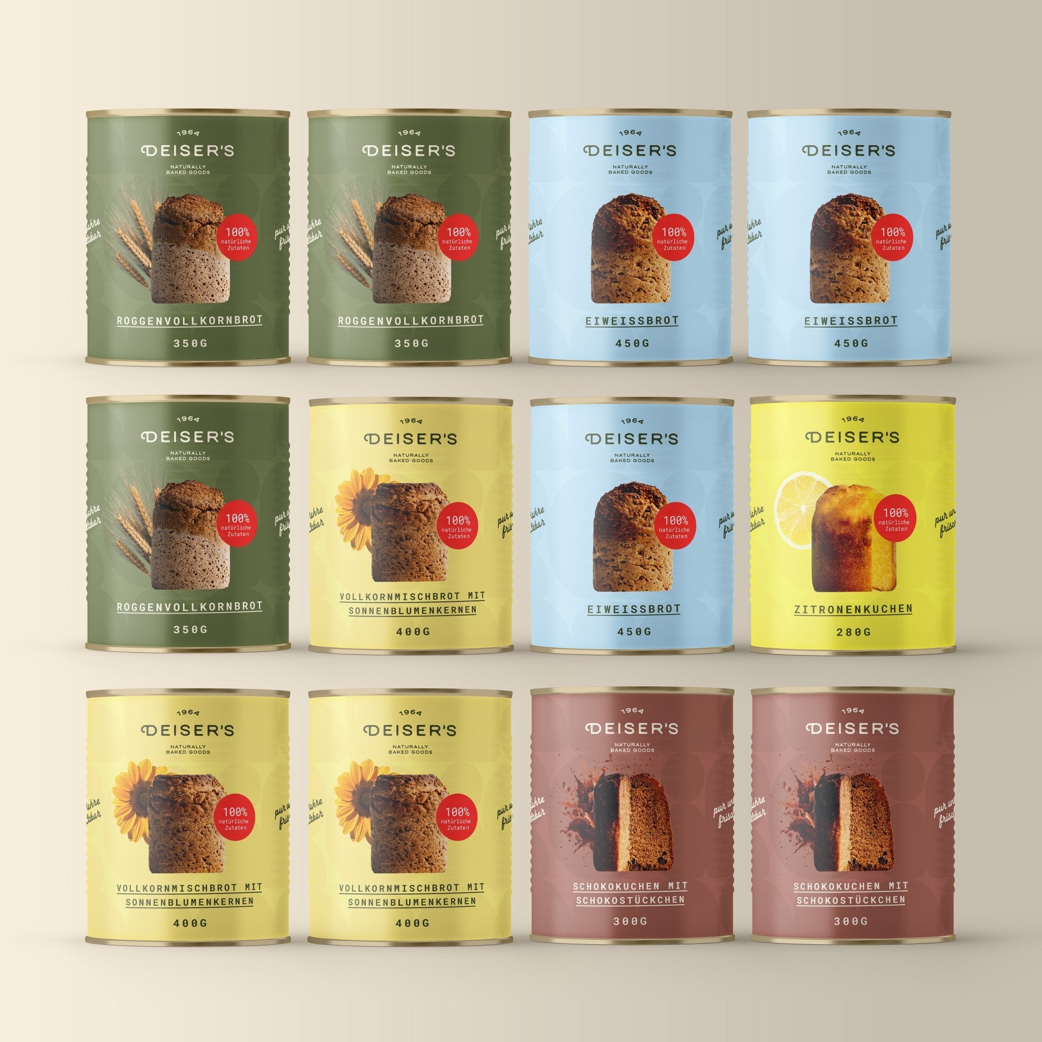 Deiser’s Original – Campingpaket Familie (3 Tage / 12 Dosen) () von Bäckerei Deiser – haltbares Dosenbrot