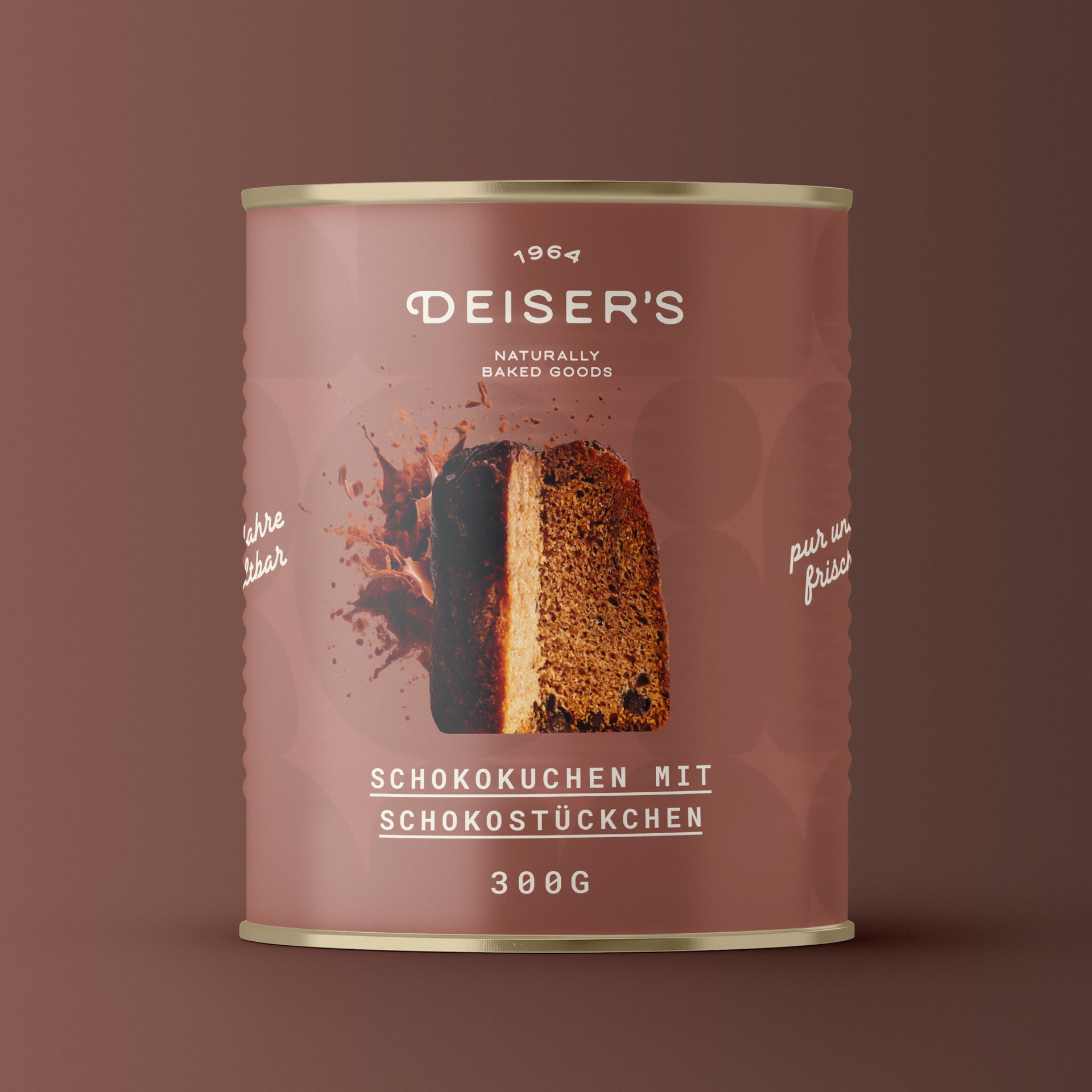 Schokokuchen mit Schokostückchen (6 Stück) von Bäckerei Deiser – haltbares Dosenbrot